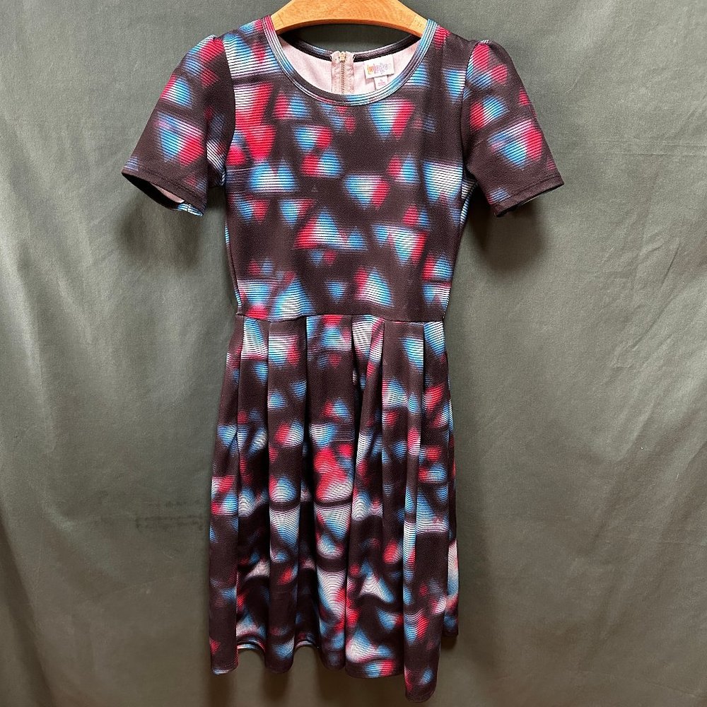 LuLaRoe Dress - Black w/RWB - Size S